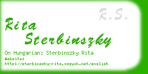 rita sterbinszky business card